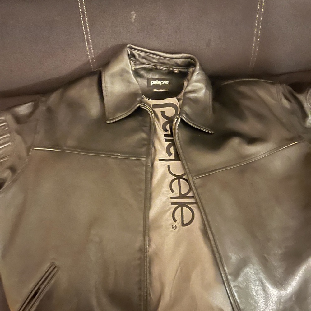 Pelle Pelle Dark Leather Bomber Jacket